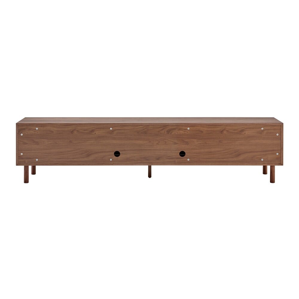 Euro Style - Kayla 87inW 4-Door Media Stand, Walnut - 31152-WAL veiw 4