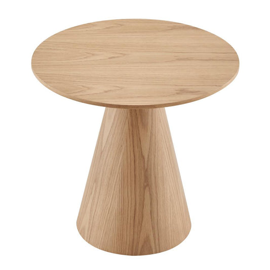 Euro Style - Wesley 24inW Round Side Table, Oak - 38886OAK-KIT veiw 2