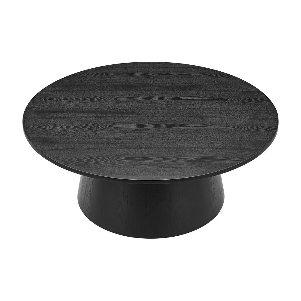 Euro Style - Wesley 36inW Round Coffee Table, Black - 39013BLK-KIT veiw 2