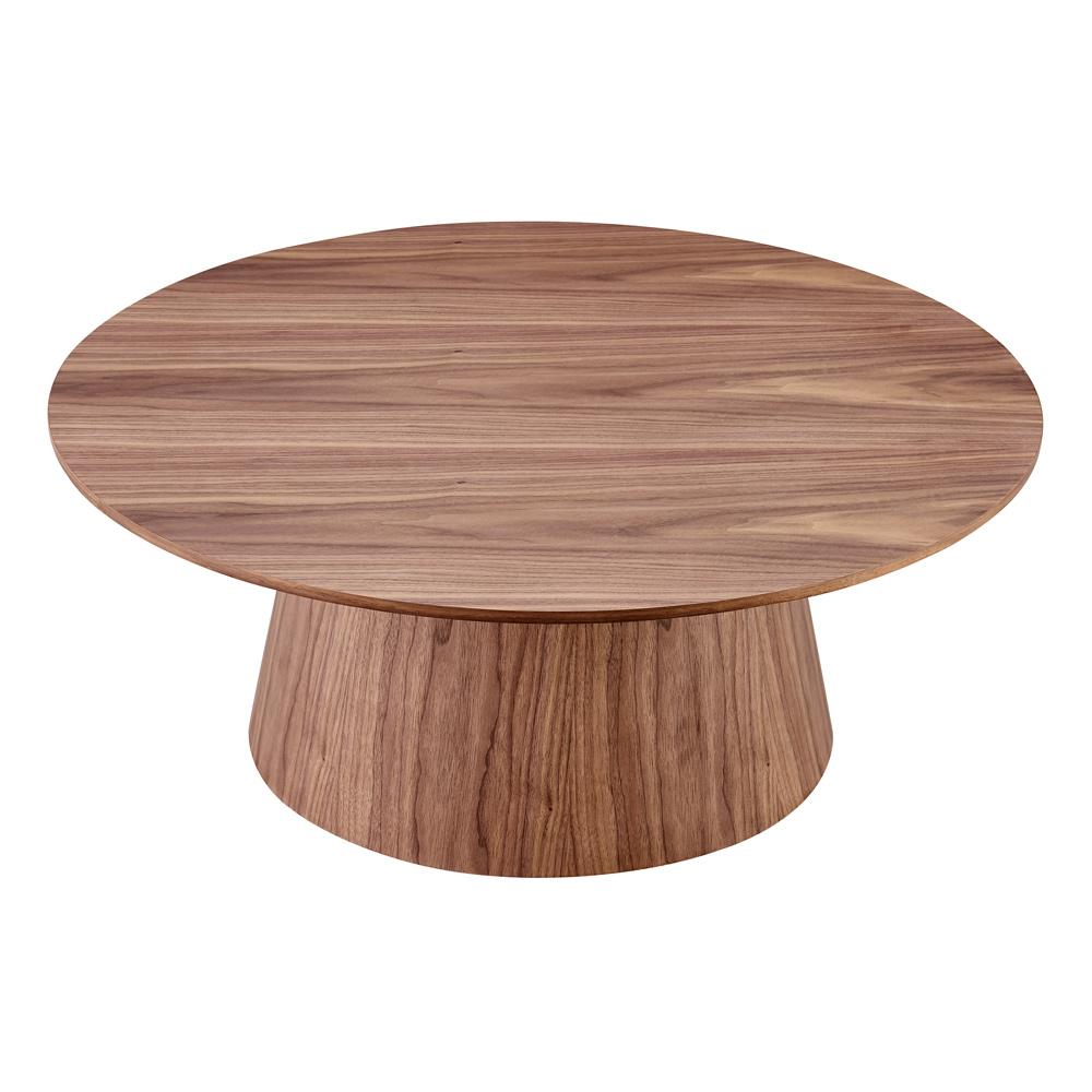 Euro Style - Wesley 36inW Round Coffee Table, Walnut - 39013WAL-KIT veiw 2