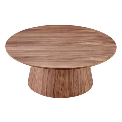 Euro Style - Wesley 36inW Round Coffee Table, Walnut - 39013WAL-KIT veiw 2
