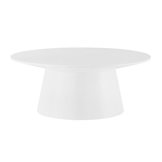 Euro Style - Wesley 36inW Round Coffee Table, Matte White - 39013WHT-KIT veiw 1