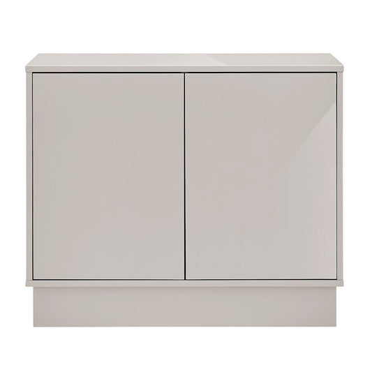 Euro Style - Tresero 36inW 2-Door Cabinet, High Gloss Warm Gray - 90648WMGRY-FA veiw 1
