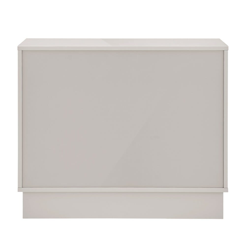 Euro Style - Tresero 36inW 2-Door Cabinet, High Gloss Warm Gray - 90648WMGRY-FA veiw 5
