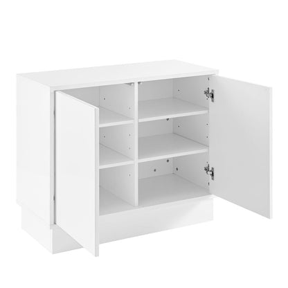 Euro Style - Tresero 36inW 2-Door Cabinet, High Gloss White - 90648WHT-FA veiw 3