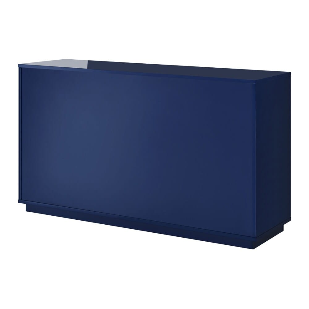 Euro Style - Tresero 55inW 6-Drawer Sideboard, High Gloss Deep Blue - 90649BLU-KIT veiw 3