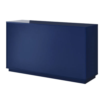 Euro Style - Tresero 55inW 6-Drawer Sideboard, High Gloss Deep Blue - 90649BLU-KIT veiw 3