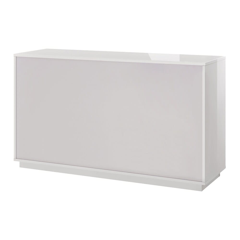 Euro Style - Tresero 55inW 6-Drawer Sideboard, High Gloss Warm Gray - 90649WMGRY-KIT veiw 4