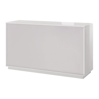 Euro Style - Tresero 55inW 6-Drawer Sideboard, High Gloss Warm Gray - 90649WMGRY-KIT veiw 4