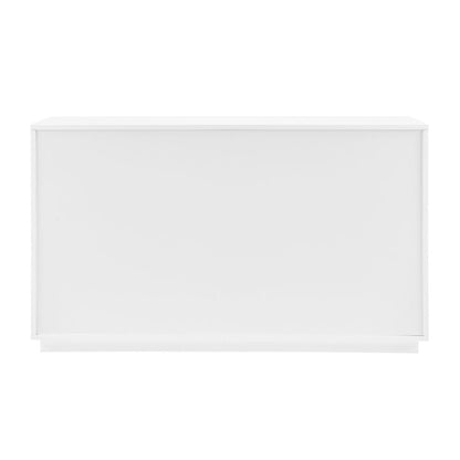 Euro Style - Tresero 55inW 6-Drawer Sideboard, High Gloss White - 90649WHT-KIT veiw 4