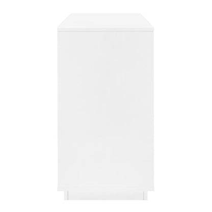 Euro Style - Tresero 55inW 6-Drawer Sideboard, High Gloss White - 90649WHT-KIT veiw 5