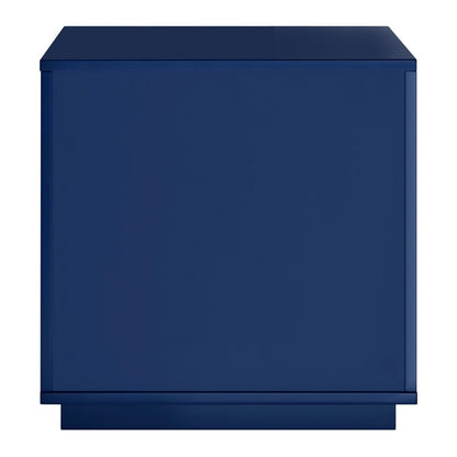 Euro Style - Tresero 23inW 2-Drawer Side Table, High Gloss Deep Blue - 90655-BLU veiw 5