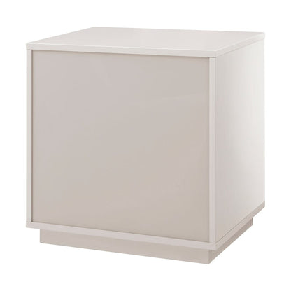 Euro Style - Tresero 23inW 2-Drawer Side Table, High Gloss Warm Gray - 90655-WMGRY veiw 5