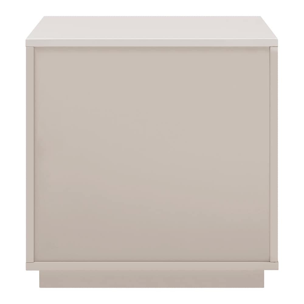 Euro Style - Tresero 23inW 2-Drawer Side Table, High Gloss Warm Gray - 90655-WMGRY veiw 6