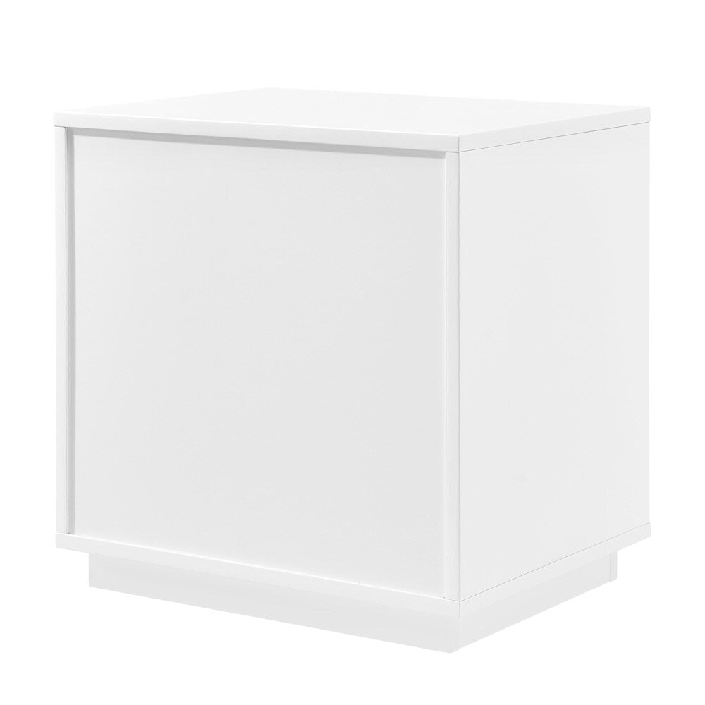 Euro Style - Tresero 23inW 2-Drawer Side Table, High Gloss White - 90655-WHT veiw 5