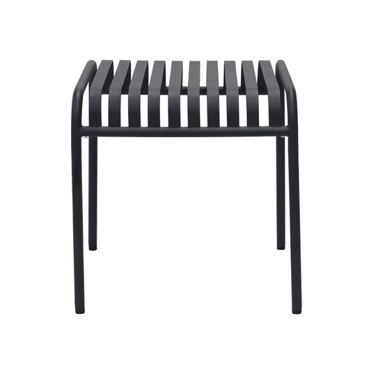 Euro Style - Enid 23inW Outdoor Side Table, Black - 90728-BLK veiw 1
