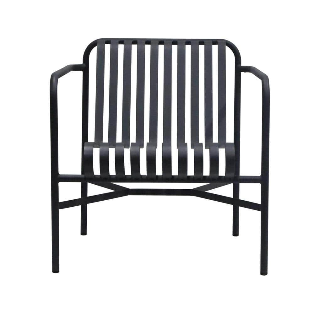 Euro Style - Enid Outdoor Lounge Chair, Black - 90736-BLK veiw 1