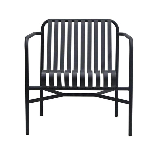 Euro Style - Enid Outdoor Lounge Chair, Black - 90736-BLK veiw 1