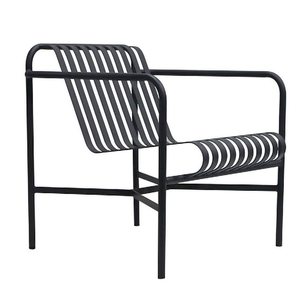 Euro Style - Enid Outdoor Lounge Chair, Black - 90736-BLK veiw 2