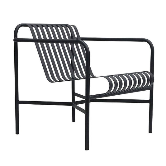 Euro Style - Enid Outdoor Lounge Chair, Black - 90736-BLK veiw 2