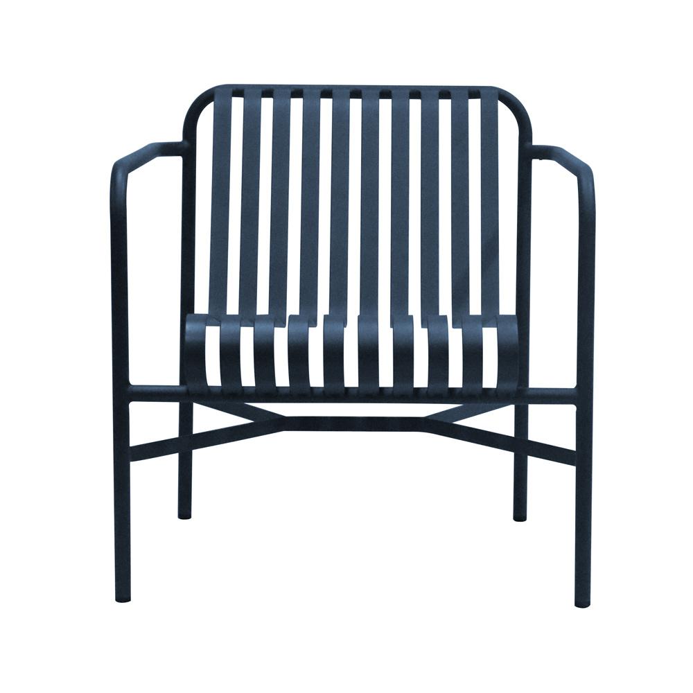 Euro Style - Enid Outdoor Lounge Chair, Dark Blue - 90736-DKBLU veiw 1