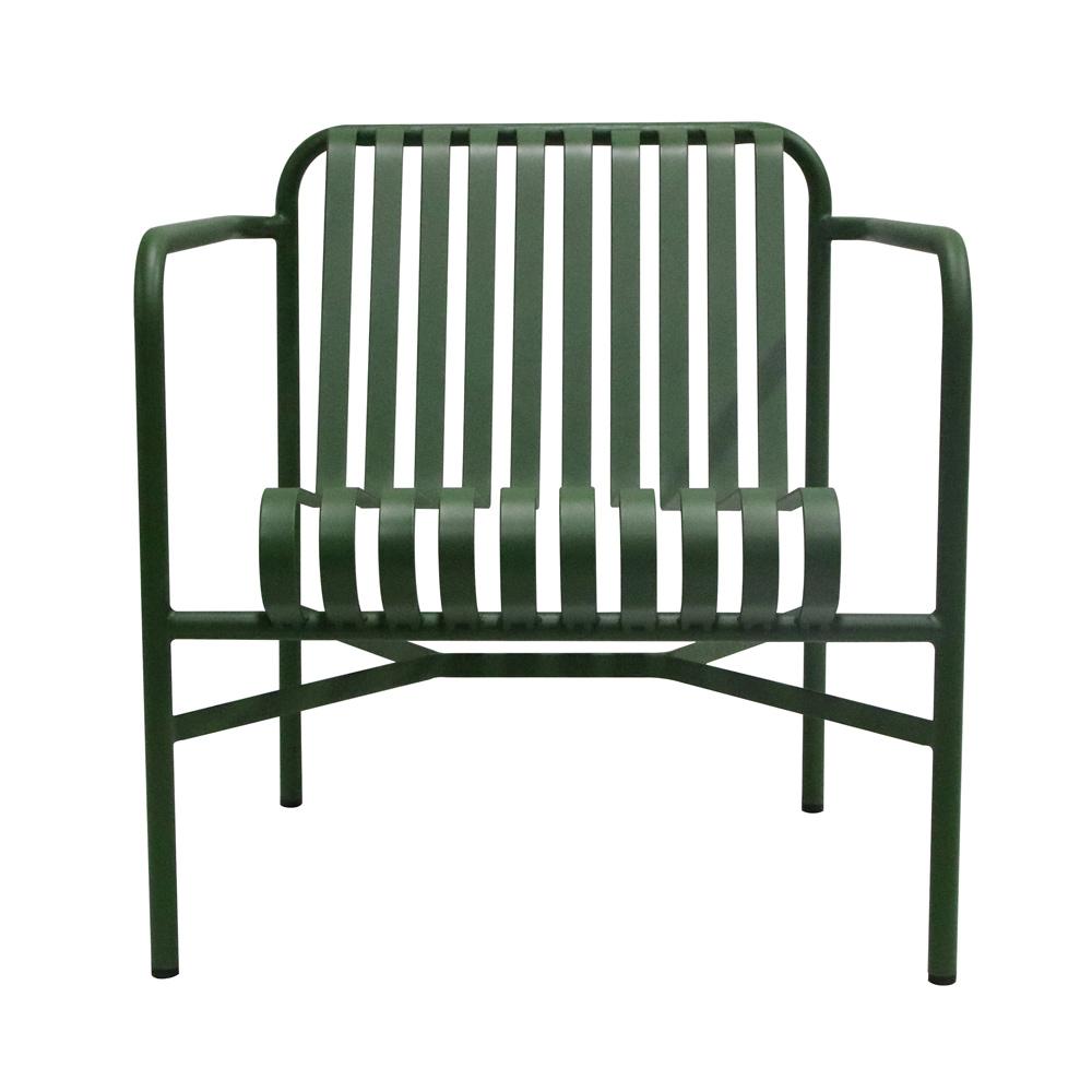 Euro Style - Enid Outdoor Lounge Chair, Dark Green - 90736-DKGRN veiw 1
