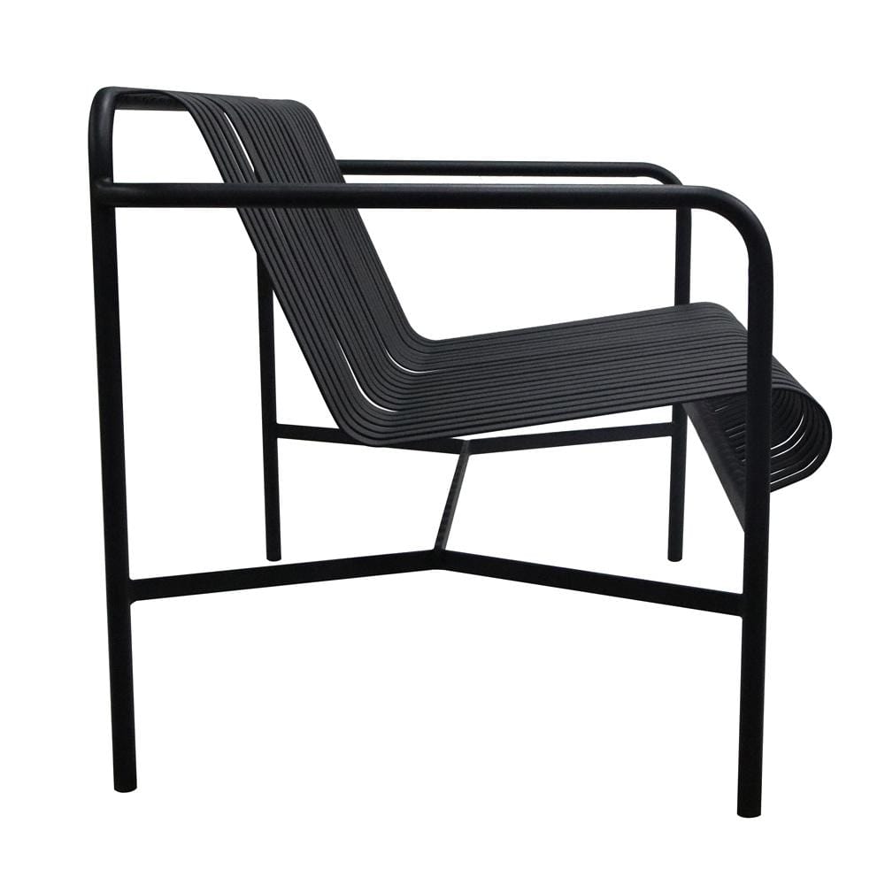 Euro Style - Enid Outdoor Loveseat, Black - 90738-BLK veiw 3