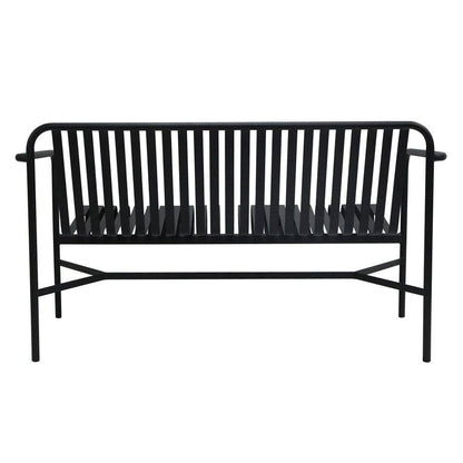 Euro Style - Enid Outdoor Loveseat, Black - 90738-BLK veiw 5