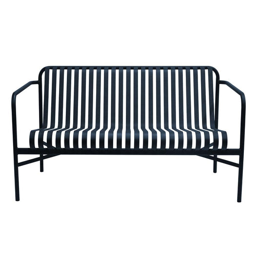 Euro Style - Enid Outdoor Loveseat, Dark Blue - 90738-DKBLU veiw 1
