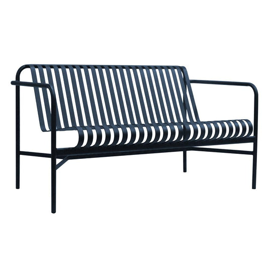 Euro Style - Enid Outdoor Loveseat, Dark Blue - 90738-DKBLU veiw 2