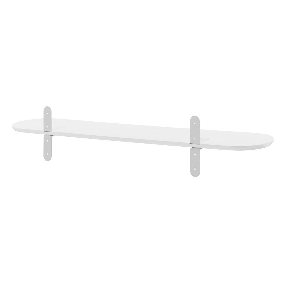 Euro Style - Catalina 47inW Floating Shelf, Matte White Lacquer - 90954-WHT veiw 4