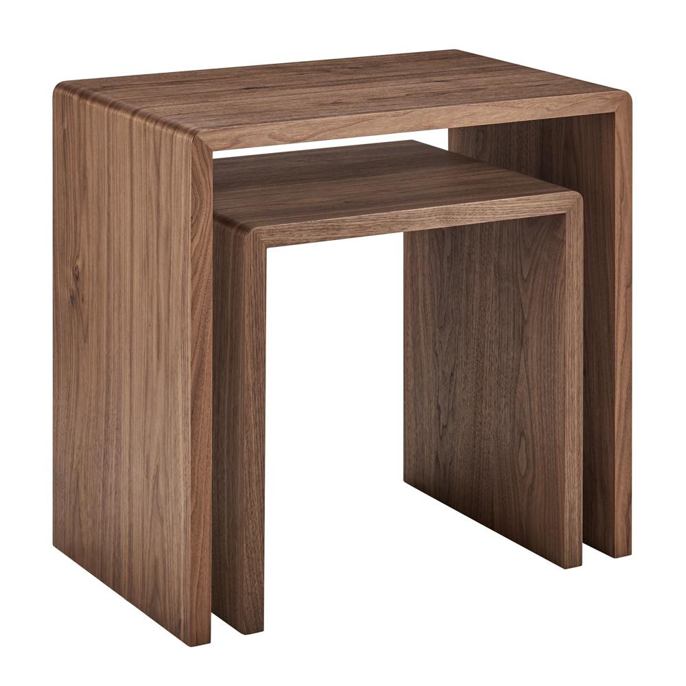 Euro Style - Nova 2pc Nesting Side Tables, Walnut - 90974-WAL veiw 1