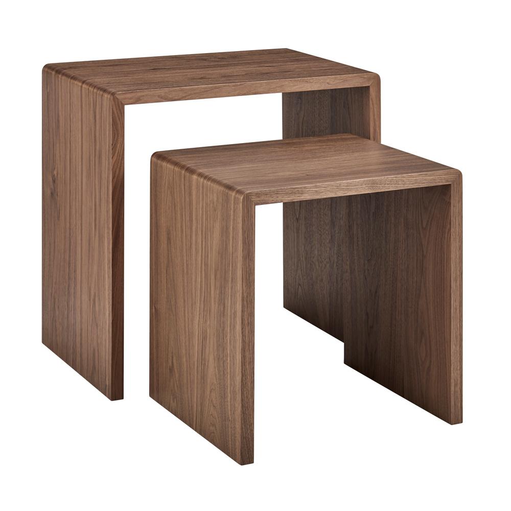 Euro Style - Nova 2pc Nesting Side Tables, Walnut - 90974-WAL veiw 2