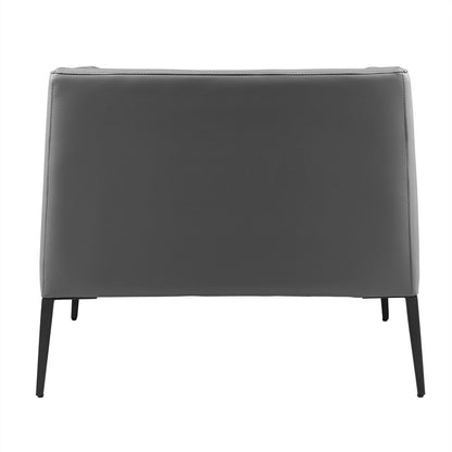Euro Style - Matias Leatherette Lounge Chair, Gray/Matte Black - 94244GRY veiw 5