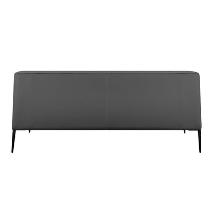 Euro Style - Matias Leatherette Lounge Loveseat, Gray/Matte Black - 94248-GRY veiw 5