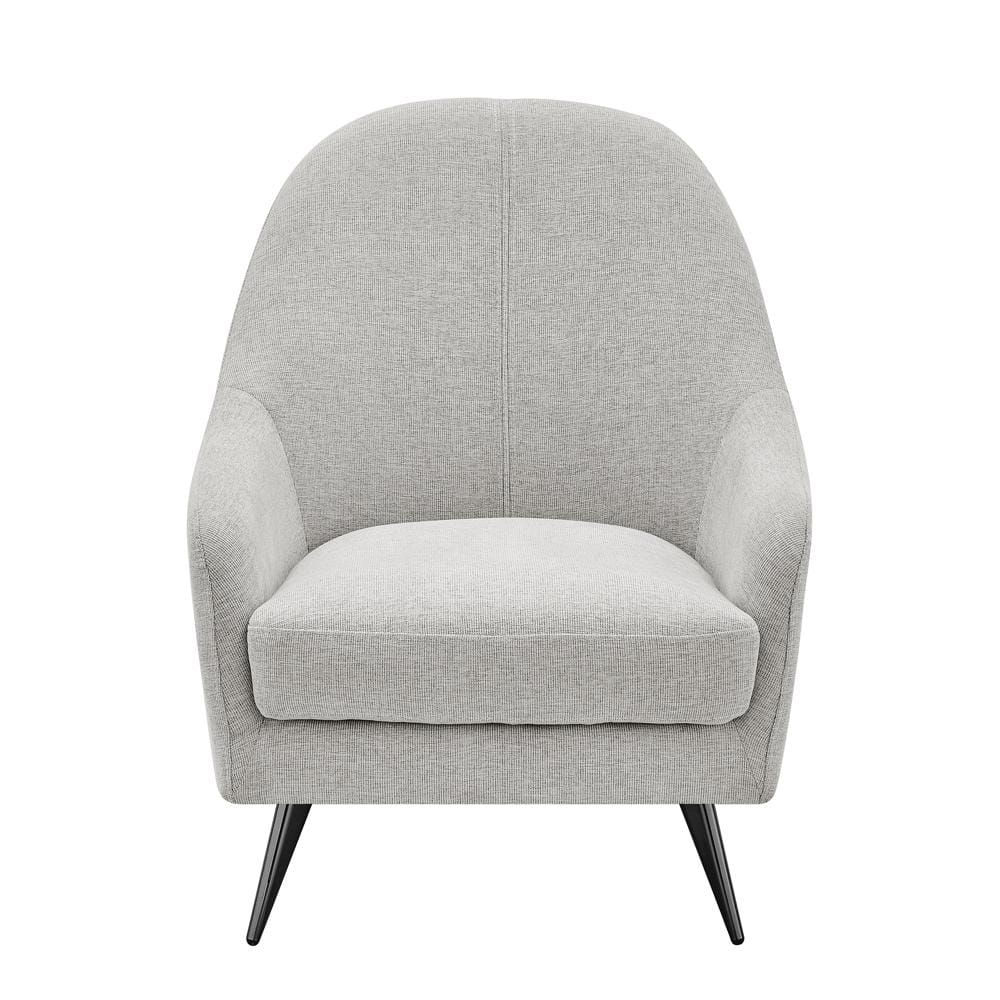 Euro Style - Selene Lounge Chair, Taupe/Black Chrome Steel - 94274-TPE veiw 1