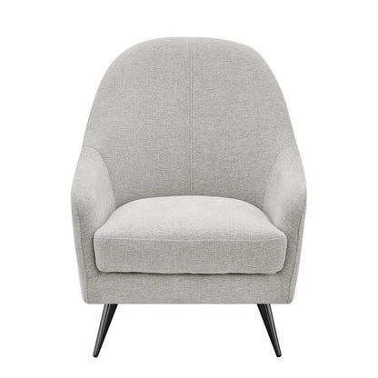 Euro Style - Selene Lounge Chair, Taupe/Black Chrome Steel - 94274-TPE veiw 1