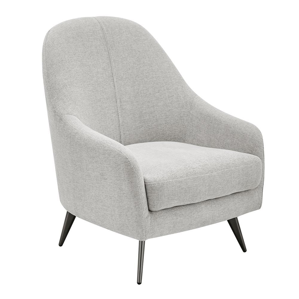 Euro Style - Selene Lounge Chair, Taupe/Black Chrome Steel - 94274-TPE veiw 2
