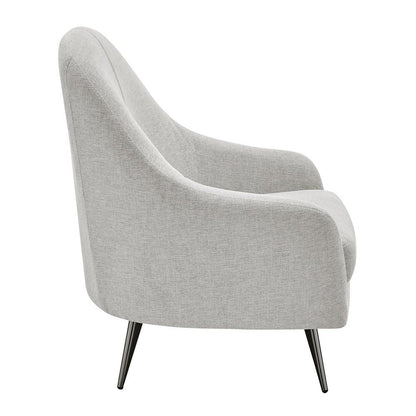 Euro Style - Selene Lounge Chair, Taupe/Black Chrome Steel - 94274-TPE veiw 3