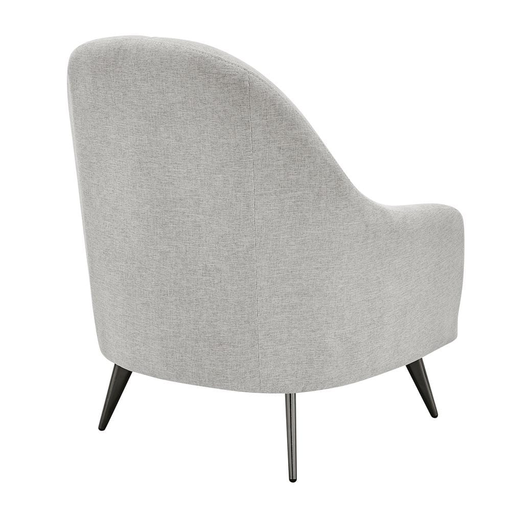 Euro Style - Selene Lounge Chair, Taupe/Black Chrome Steel - 94274-TPE veiw 4