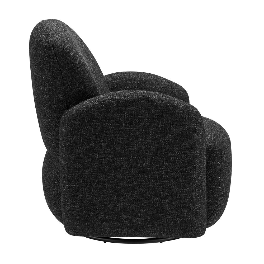 Euro Style - Brody Swivel Lounge Chair, Black - 94280-BLK veiw 3