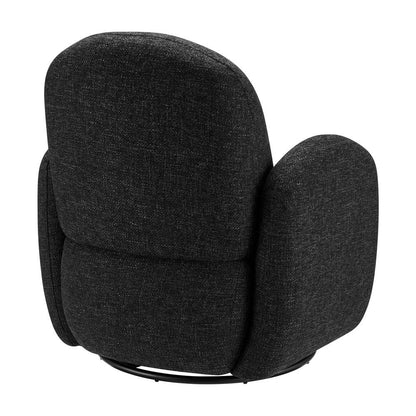 Euro Style - Brody Swivel Lounge Chair, Black - 94280-BLK veiw 4