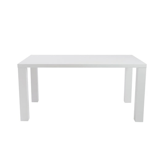 Euro Style - Abby 63inW Dining Table, High Gloss White - 09778WHT-KIT veiw 1