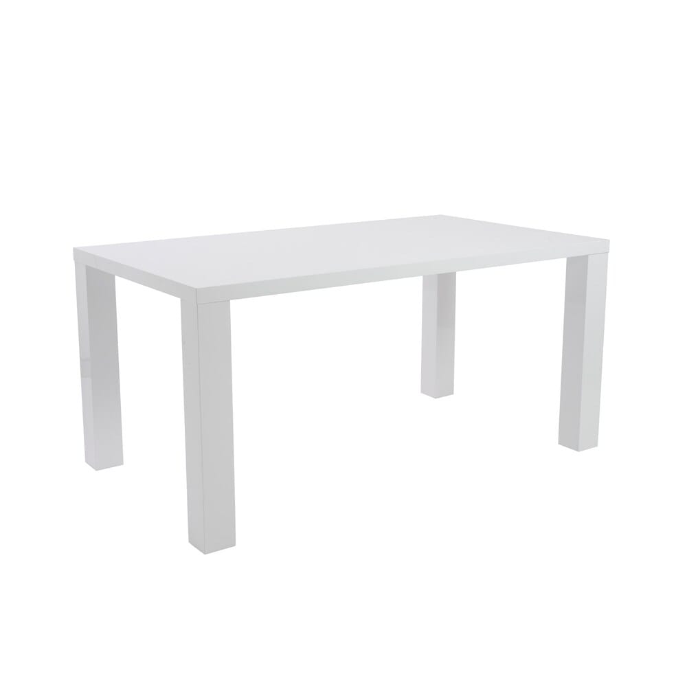 Euro Style - Abby 63inW Dining Table, High Gloss White - 09778WHT-KIT veiw 2