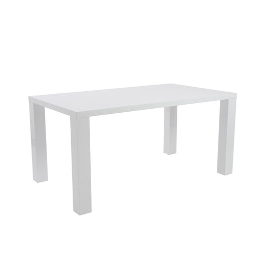 Euro Style - Abby 63inW Dining Table, High Gloss White - 09778WHT-KIT veiw 2