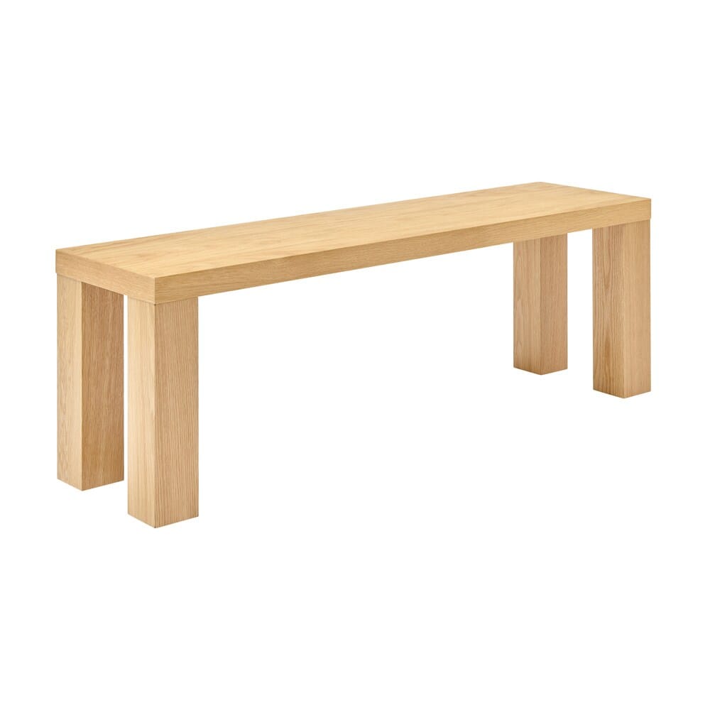 Euro Style - Abby 57inW Bench, Oak - 19723OAK-KIT veiw 2