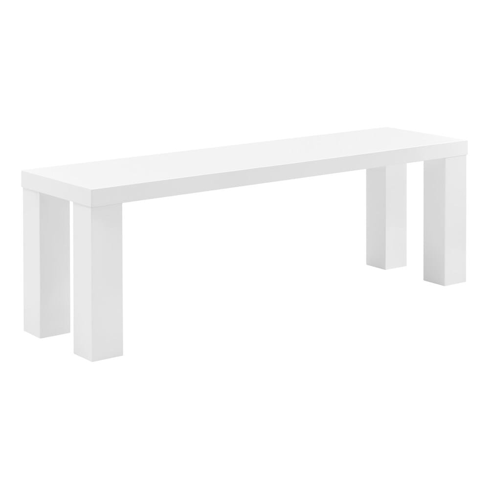 Euro Style - Abby 57inW Bench, High Gloss White - 19723WHT-KIT veiw 2