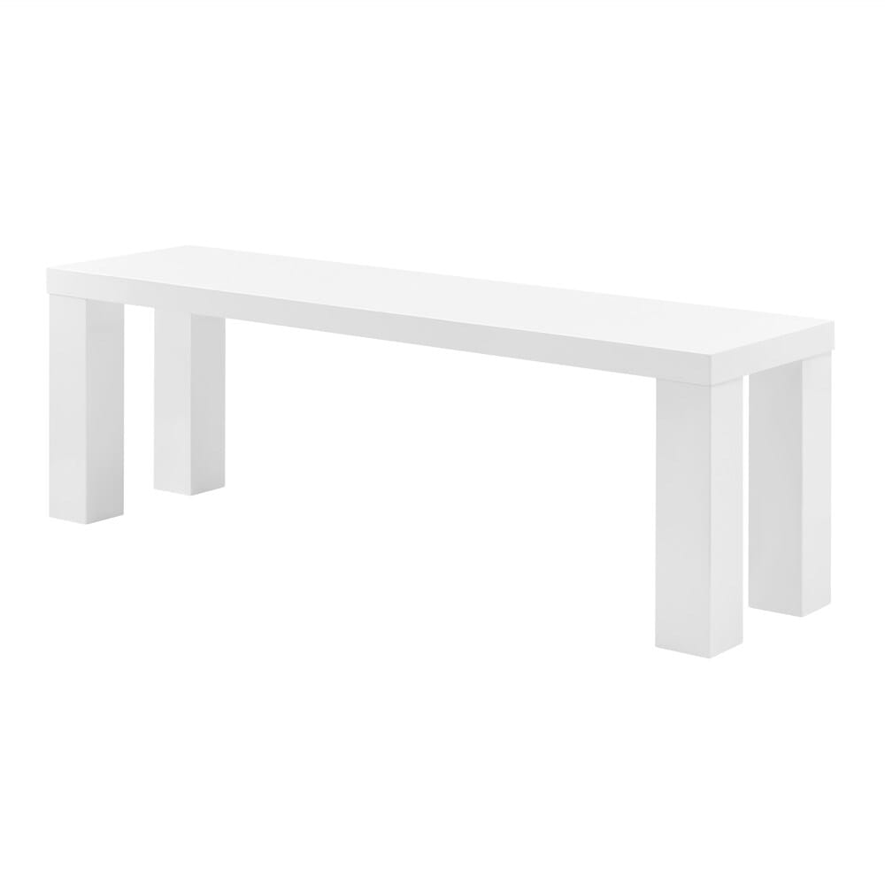 Euro Style - Abby 57inW Bench, High Gloss White - 19723WHT-KIT veiw 4
