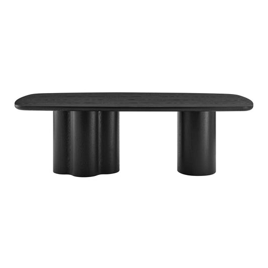 Euro Style - Alve 95inW Dining Table, Black - 91840BLK-KIT veiw 1