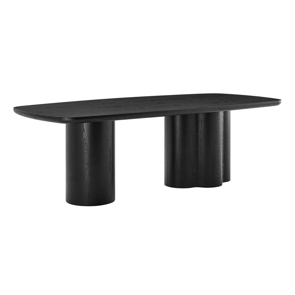 Euro Style - Alve 95inW Dining Table, Black - 91840BLK-KIT veiw 2